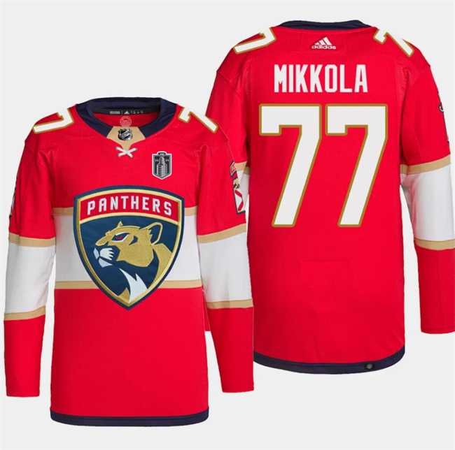 Men's Florida Panthers #77 Niko Mikkola Red 2024 Stanley Cup Final Patch Stitched Jersey Dzhi,We sell and wholesale Men's Florida Panthers #77 Niko Mikkola Red 2024 Stanley Cup Final Patch Stitched Jersey Dzhi on line form chian!